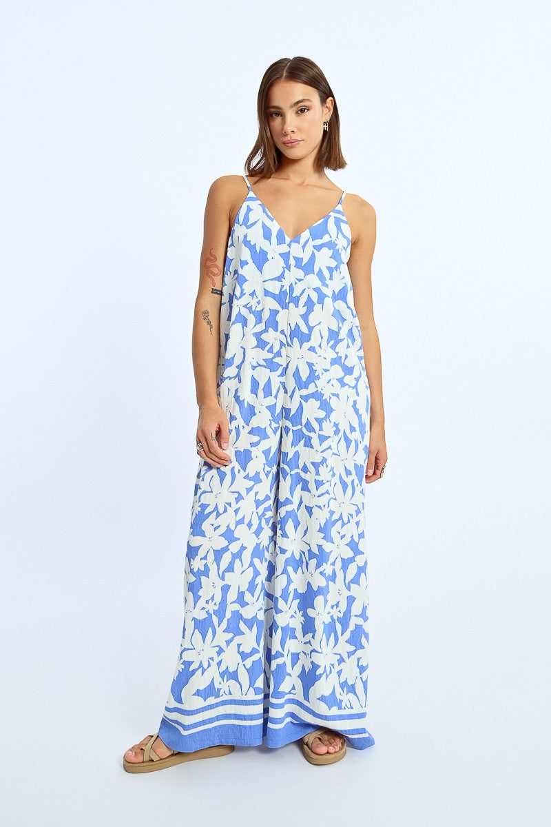 Tropical Print Jumpsuit