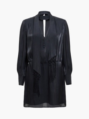 Aveline Scarf Neck Mini Dress