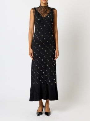 Mari Studded Lace Dress