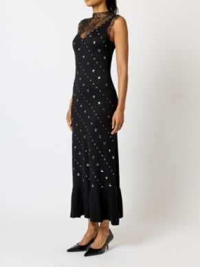 Mari Studded Lace Dress