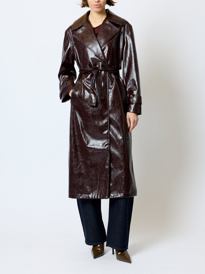 Athene Crinkle PU Trench