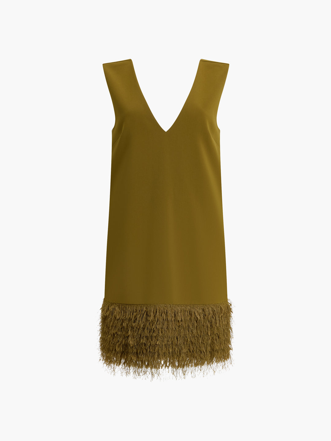 Azra Faux Feather Hem Dress