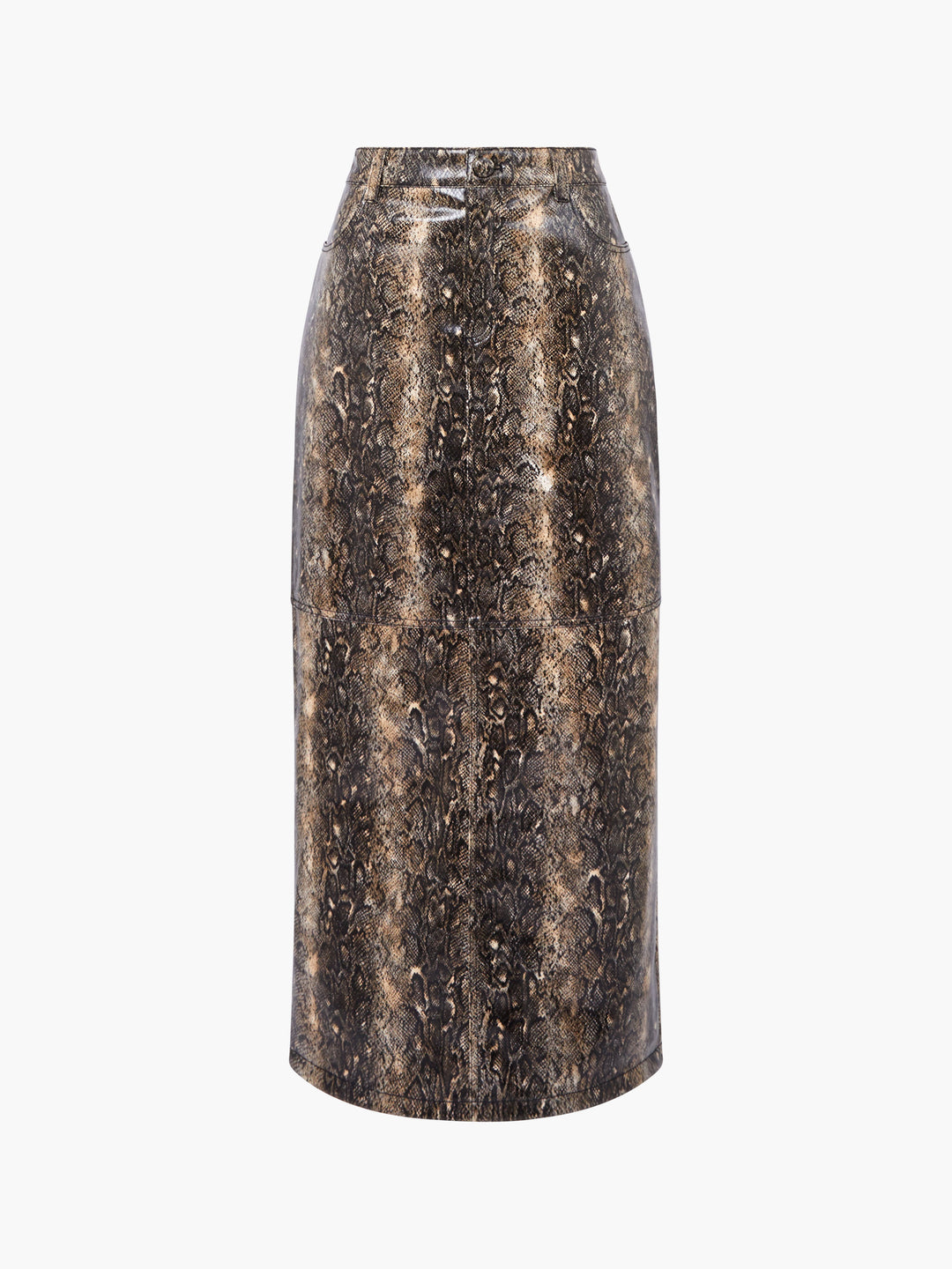 Brandy Snakeskin Midi Skirt