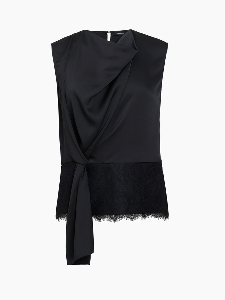 Dahlia Draped Lace Hem Top