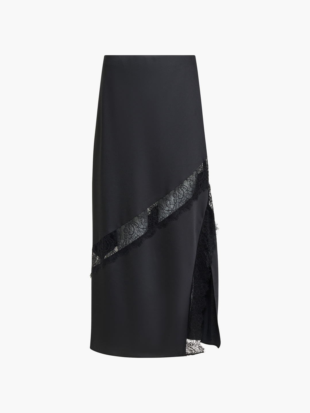 Dahlia Satin Lace Mix Midi Skirt