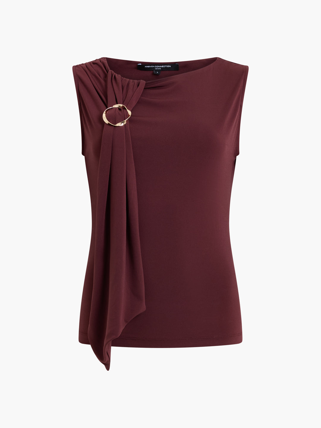 Maxine Draped Ring Jersey Top