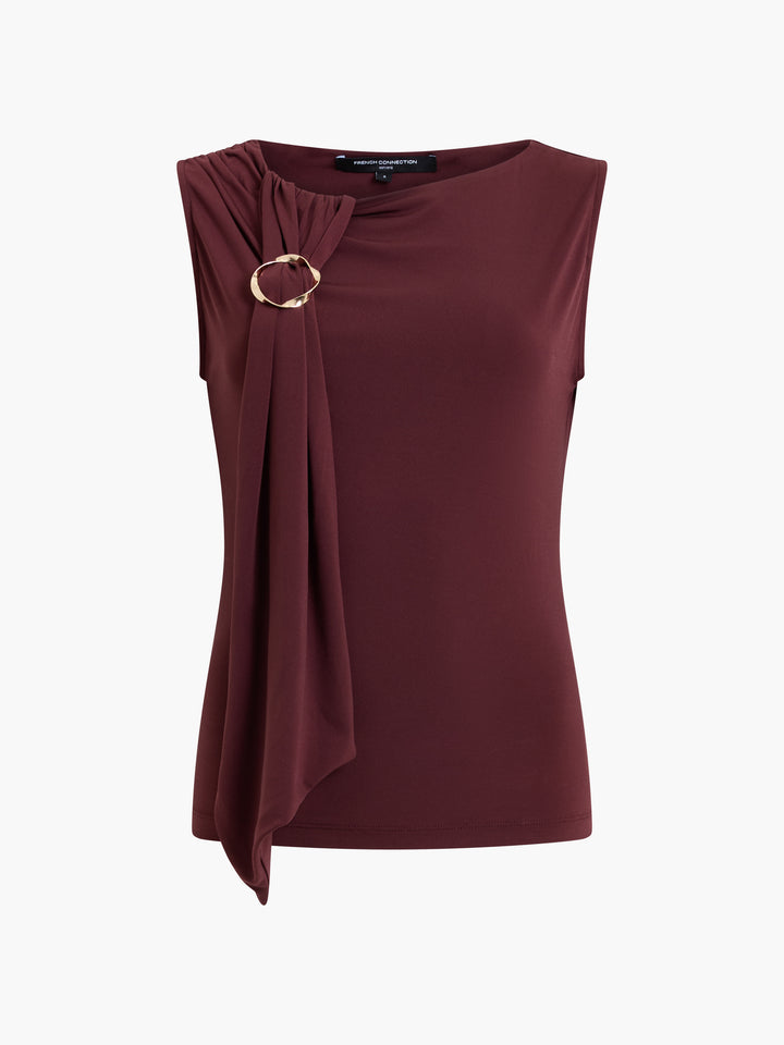 Maxine Draped Ring Jersey Top