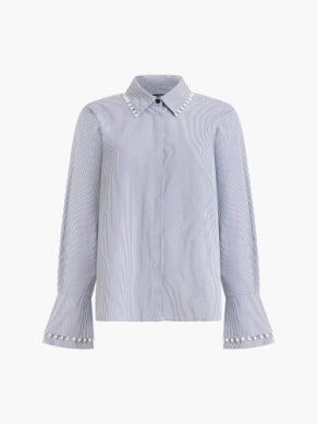 Striped Pearl Trim Shirt