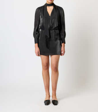 Aveline Scarf Neck Mini Dress