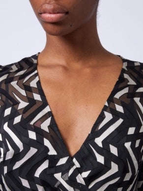 Diandra Satin Burnout Dress
